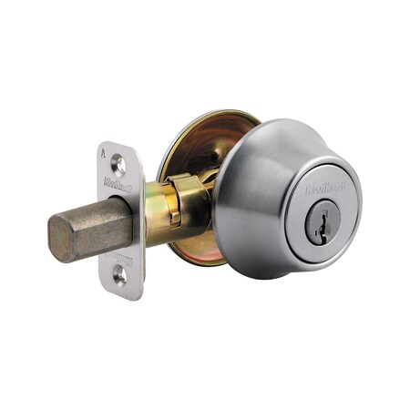 Single Cylinder Deadbolt SmartKey With RCAL Latch,RCS Strike With New Chassis Satin Chrome Finish